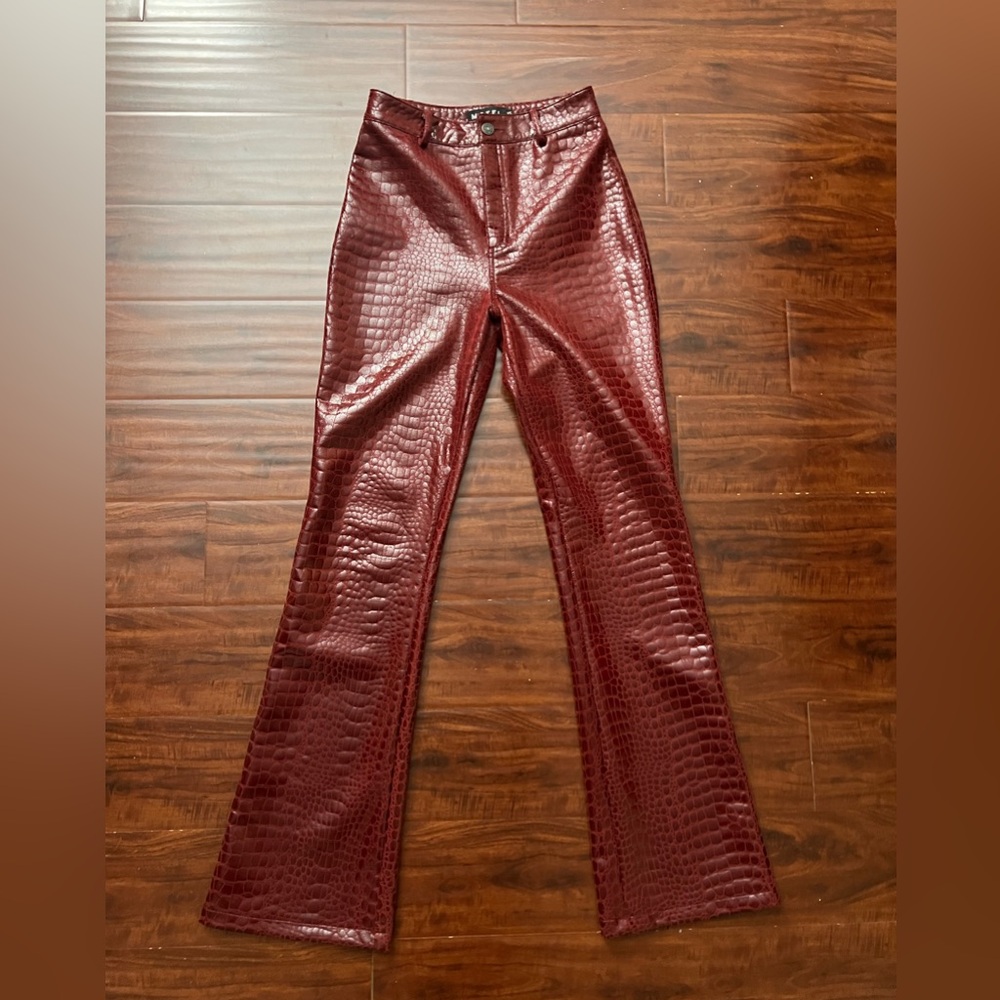 Motel Rocks crocodile skin pattern pants